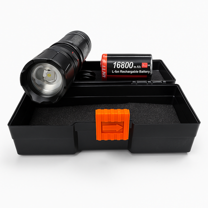 High-Power Rechargeable LED Flashlight Kit